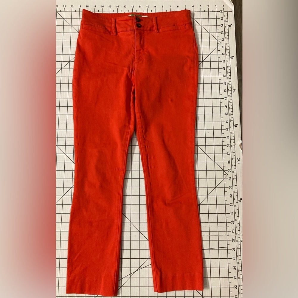 Anthropologie‎ Women’s Size 4 Red-Orange Trouser Pants